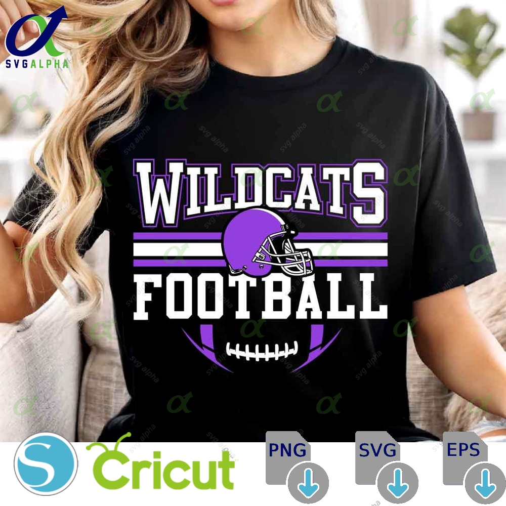 Wildcats Mascot Svg Png Wildcats Football Svg Varsity Wildcats Shirt School Spirit Mascot Svg Football Cheer Sublimation Football Mom